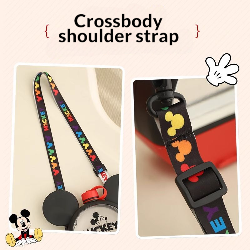 Mickey 2-in-1 Pet Water & Food Bottle – 14oz Travel Cup with Strap