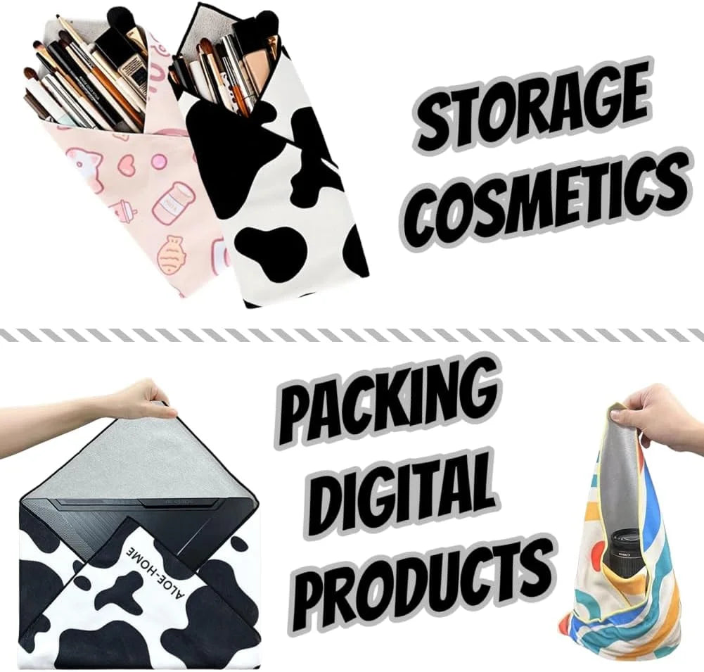 Cute Pet Grooming Wrap Cloth β Multi-Functional Velcro Cat Wrap & Travel Cosmetic Organizer