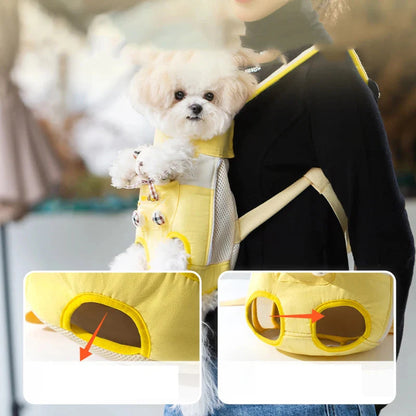 Front & Back Pet Travel Carrier Backpack – Hands-Free Dog or Cat Bag for Small Pets