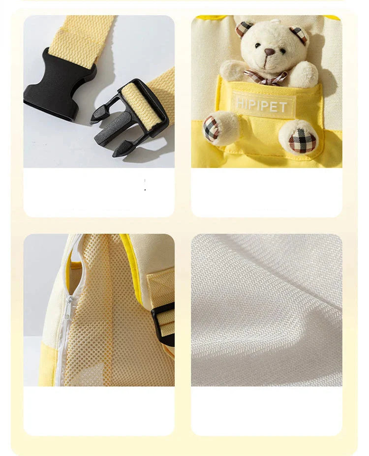 Front & Back Pet Travel Carrier Backpack – Hands-Free Dog or Cat Bag for Small Pets