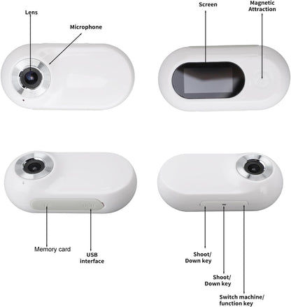 1080P HD Pet Camera Collar – Wide Angle, USB Rechargeable Cat & Dog Camera (Adjustable Strap)