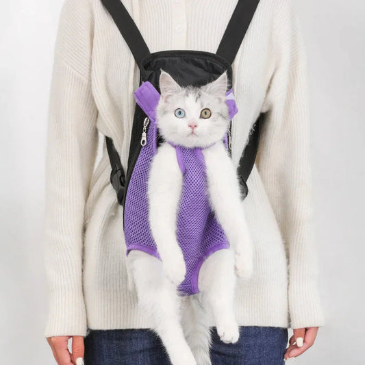 Pet Cat Travel Backpack Carrier – Breathable, Secure & Hands-Free Design for Vet Trips, Hiking & Travel