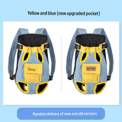 Upgraded Pet Front Carrier Backpack – Hands-Free Travel Pocket for Small Cats & Dogs