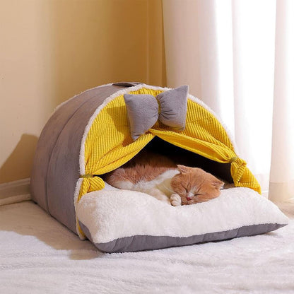 Luxury Cat Sleeping Bag Bed – Cozy Covered Hideaway with Extra PP Cotton (Model N03)