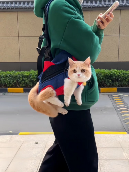 Upgraded Pet Front Carrier Backpack – Hands-Free Travel Pocket for Small Cats & Dogs