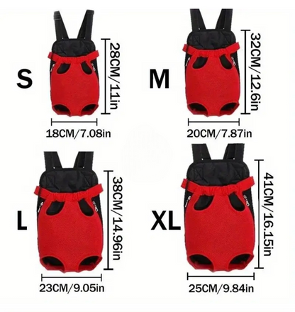 Cute Pet Front Carrier Backpack – Hands-Free Travel Bag for Small Dogs & Cats