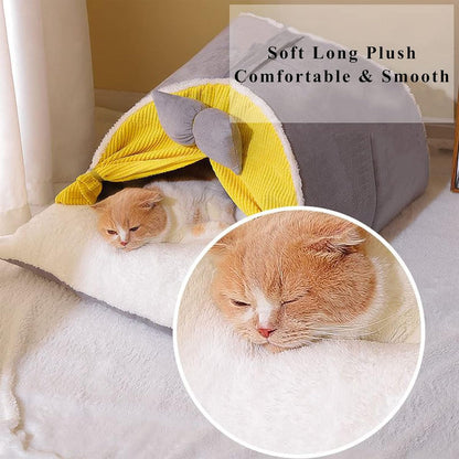 Luxury Cat Sleeping Bag Bed – Cozy Covered Hideaway with Extra PP Cotton (Model N03)