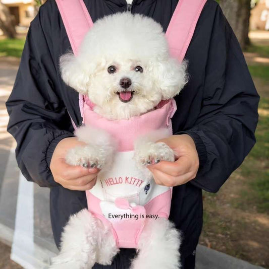 Cute Pet Front Carrier Backpack – Hands-Free Travel Bag for Small Dogs & Cats